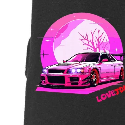 Love Jdm Girl Racer Japanese Modified Race Car Doggie 3-End Fleece Hoodie