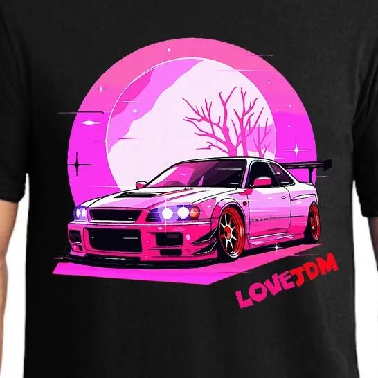 Love Jdm Girl Racer Japanese Modified Race Car Pajama Set