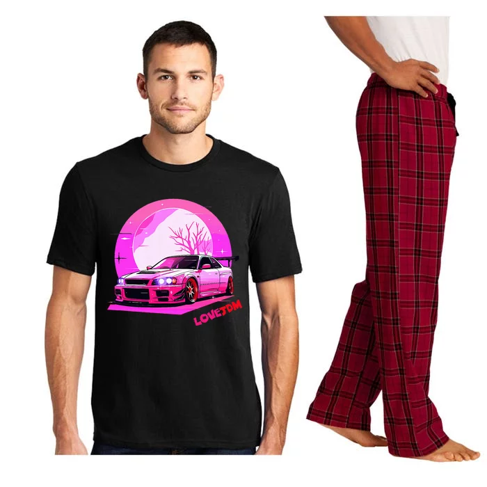 Love Jdm Girl Racer Japanese Modified Race Car Pajama Set