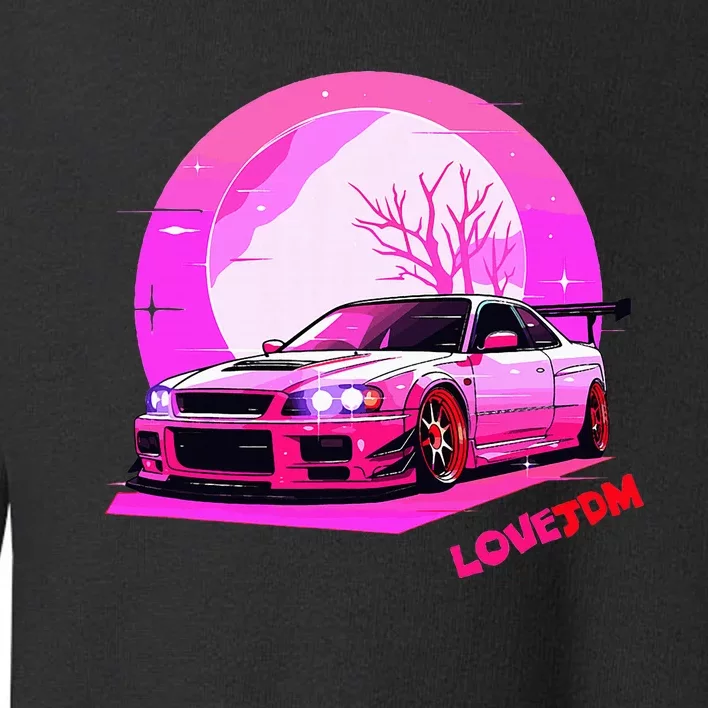 Love Jdm Girl Racer Japanese Modified Race Car Toddler Sweatshirt