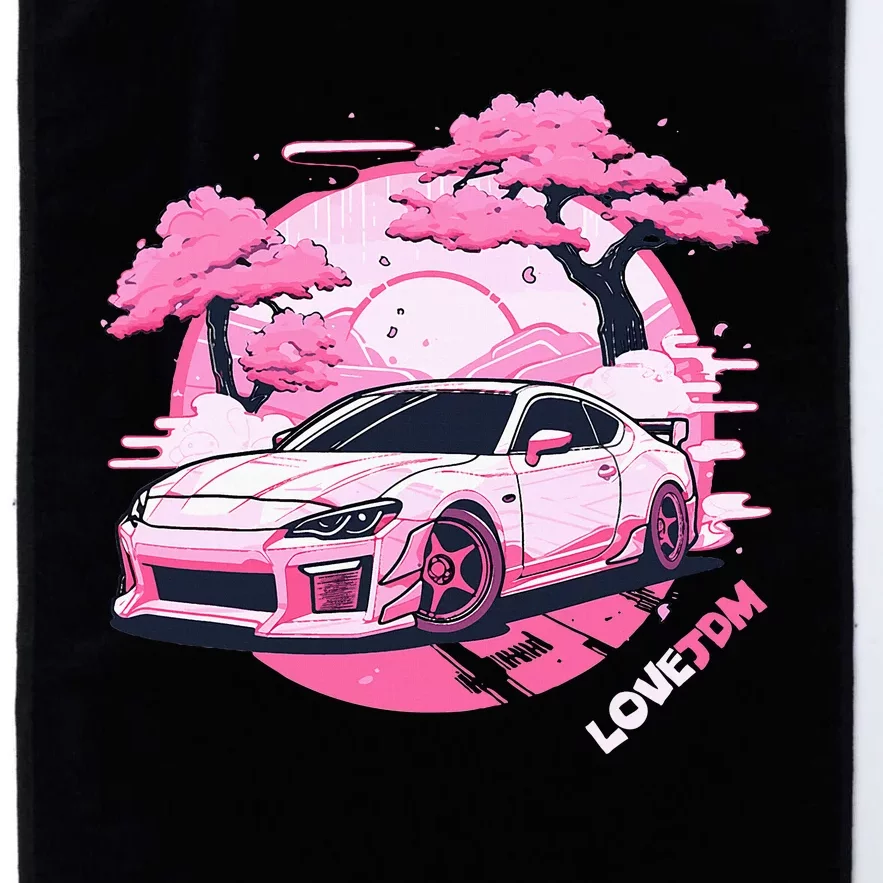 Love Jdm Girl Racer Pink Japanese Race Car Platinum Collection Golf Towel