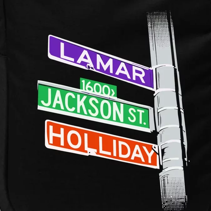 Lamar Jackson Holliday Street Sign Impact Tech Backpack