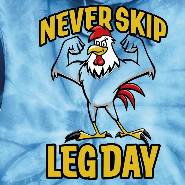 Limited Joey Jones Wearing Never Skip Leg Day Rooster Tie Dye Hoodie