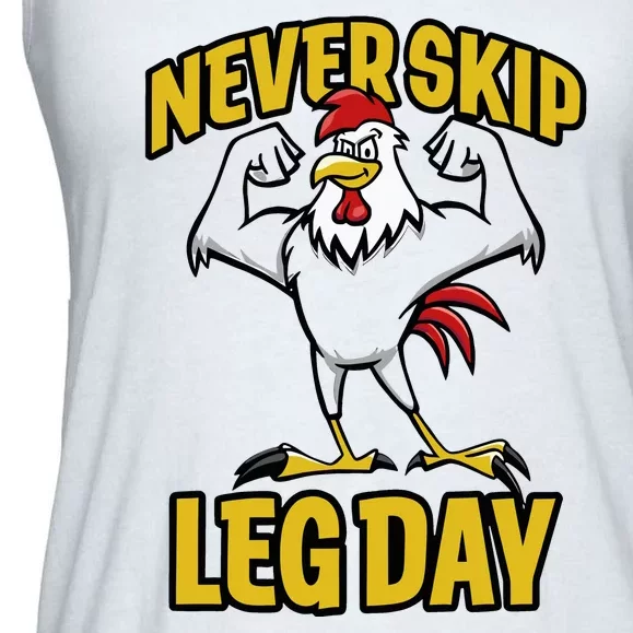 Limited Joey Jones Wearing Never Skip Leg Day Rooster Ladies Essential Flowy Tank