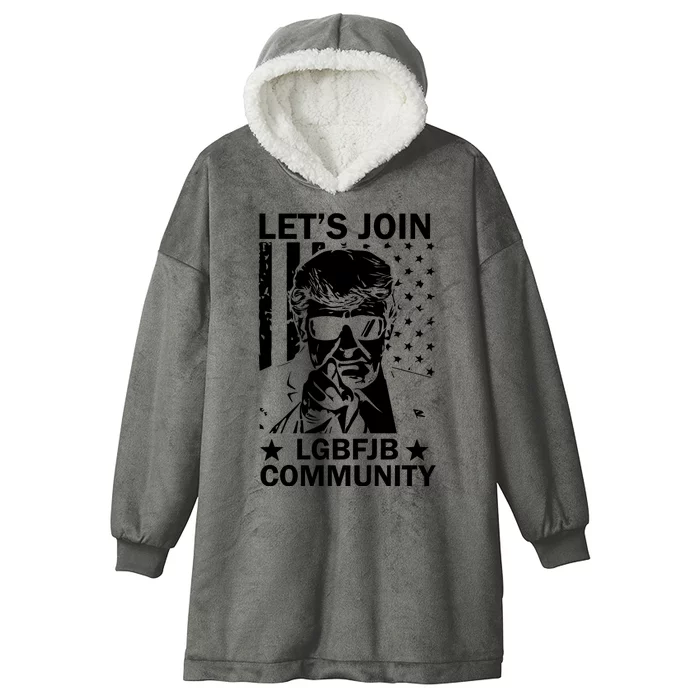 Lets Join Lgbfjb Community Hooded Wearable Blanket