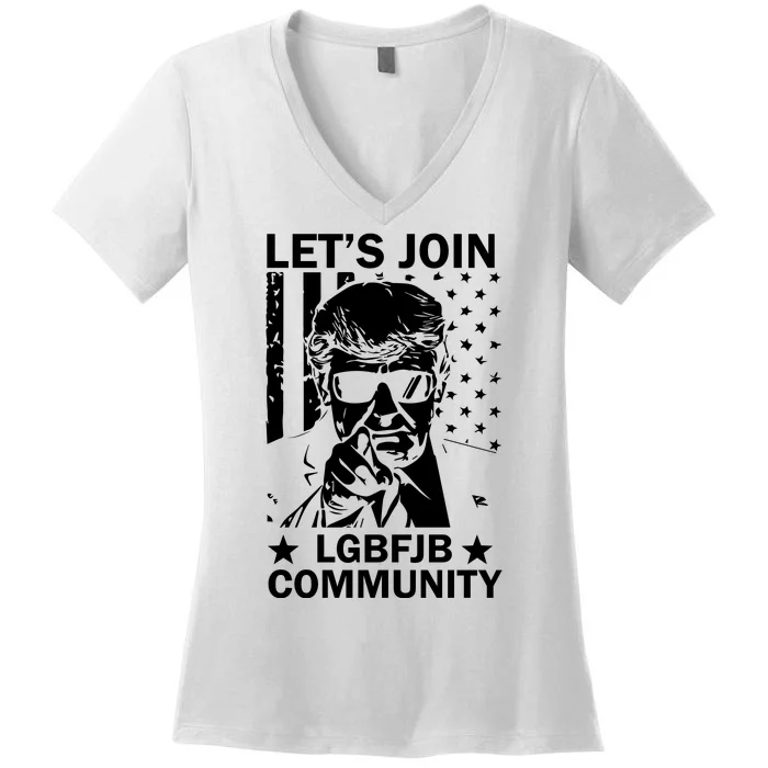 Lets Join Lgbfjb Community Women's V-Neck T-Shirt