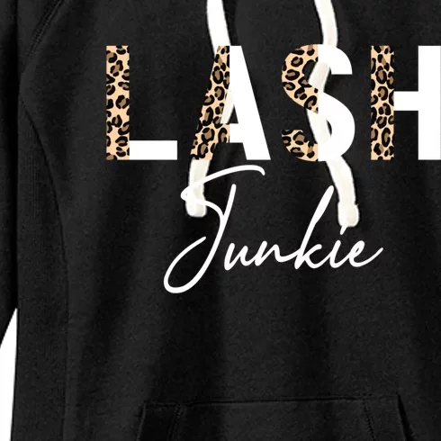 Lash Junkie Lash Bar Eyelash Tech Lash Artist Cool Gift Women's Fleece Hoodie