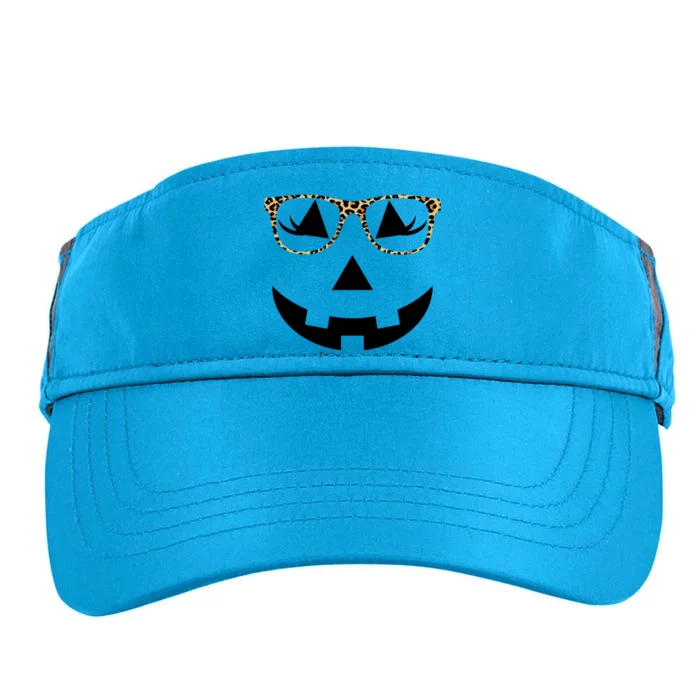 Leopard Jack O Lantern Pumpkin Face Adult Drive Performance Visor