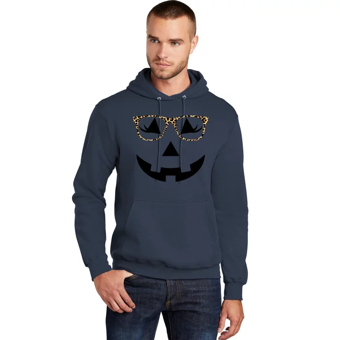 Leopard Jack O Lantern Pumpkin Face Hoodie