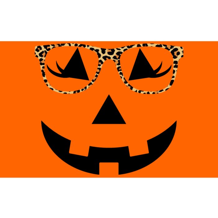 Leopard Jack O Lantern Pumpkin Face Bumper Sticker