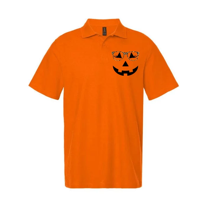 Leopard Jack O Lantern Pumpkin Face Softstyle Adult Sport Polo