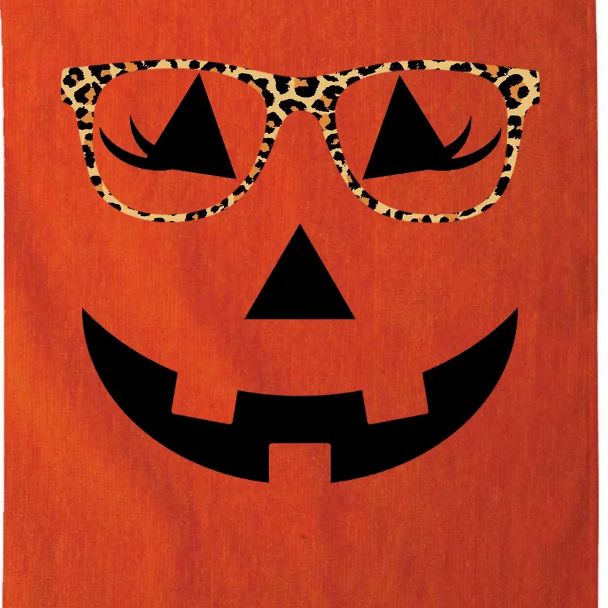 Leopard Jack O Lantern Pumpkin Face Platinum Collection Golf Towel