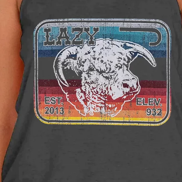 Lazy J Ranch Serape Elevation Women's Knotted Racerback Tank