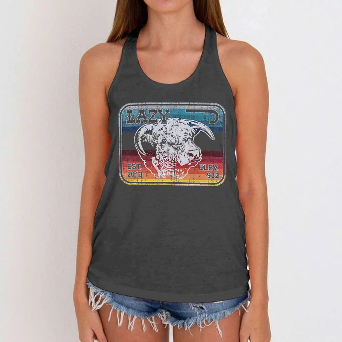 Lazy J Ranch Serape Elevation Women's Knotted Racerback Tank