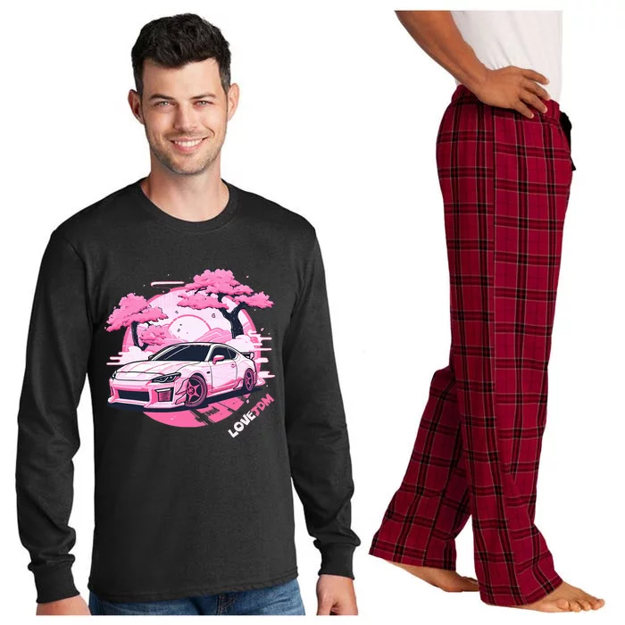 Love JDM Racer Pink Japanese Race Car Long Sleeve Pajama Set