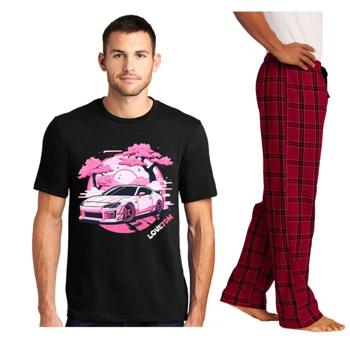 Love JDM Racer Pink Japanese Race Car Pajama Set