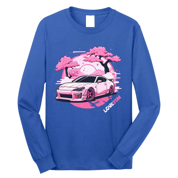 Love JDM Racer Pink Japanese Race Car Long Sleeve Shirt