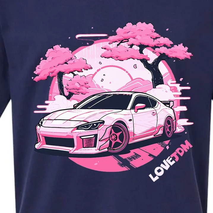 Love JDM Racer Pink Japanese Race Car Sueded Cloud Jersey T-Shirt