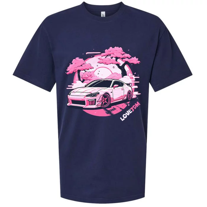 Love JDM Racer Pink Japanese Race Car Sueded Cloud Jersey T-Shirt