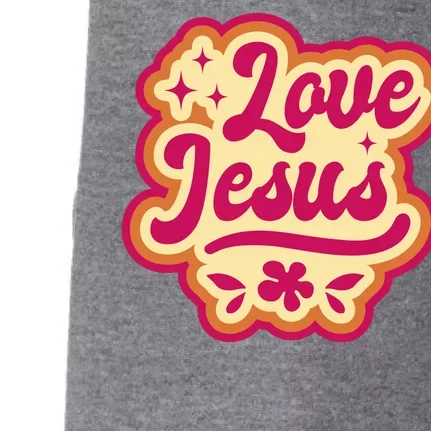 Love Jesus Retro Doggie 3-End Fleece Hoodie