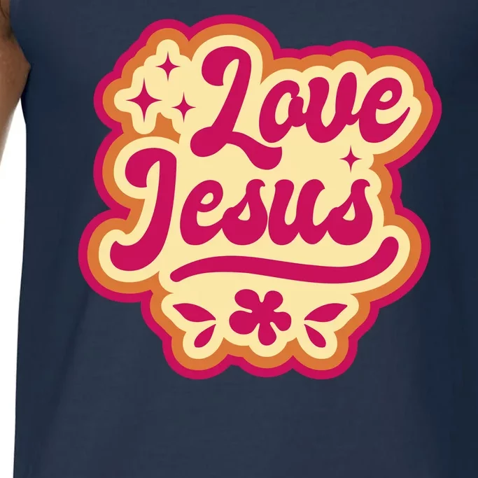 Love Jesus Retro Comfort Colors® Tank Top