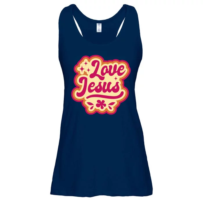 Love Jesus Retro Ladies Essential Flowy Tank