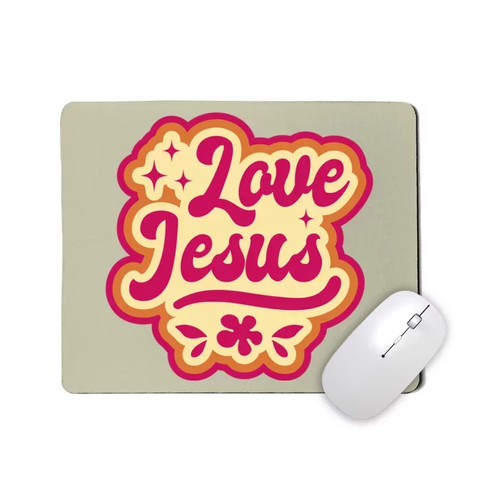 Love Jesus Retro Mousepad