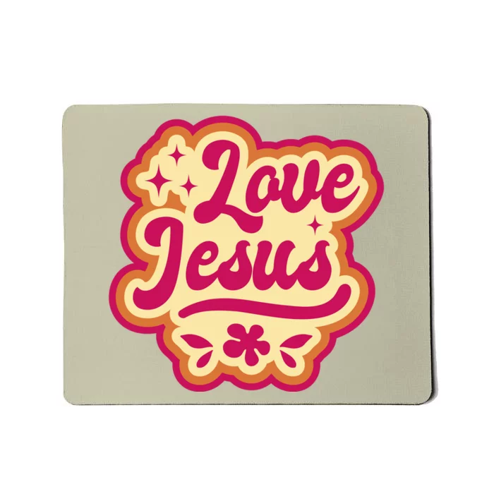 Love Jesus Retro Mousepad