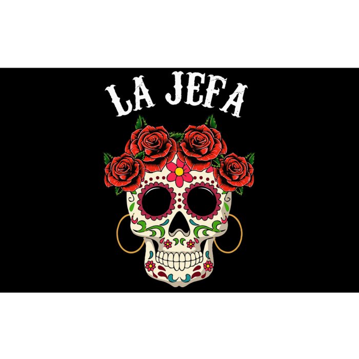 La Jefa Sugar Skull Apparel Mexican Dia De Los Muertos Dead Bumper Sticker