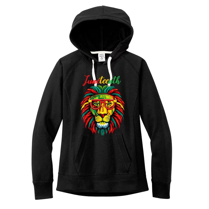 Lion Juneteenth Shirts Women Dress Black History Freedom Women's Fleece Hoodie