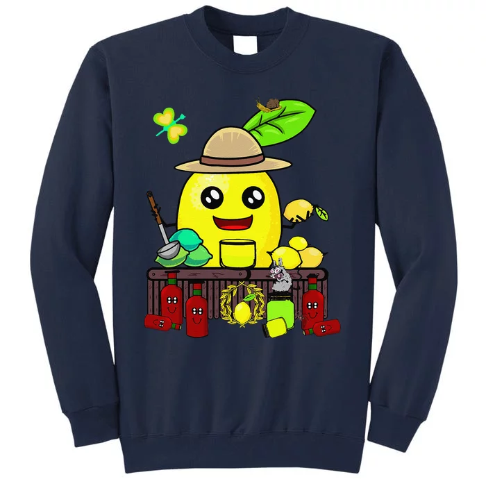 Lemon Juice Shop Lemon Summer Time Fruits Tall Sweatshirt