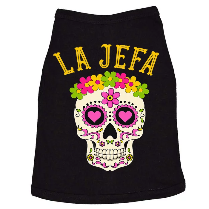 La Jefa Sugar Skull Dia De Los Muertos Costume Doggie Tank