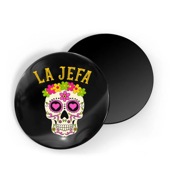 La Jefa Sugar Skull Dia De Los Muertos Costume Magnet