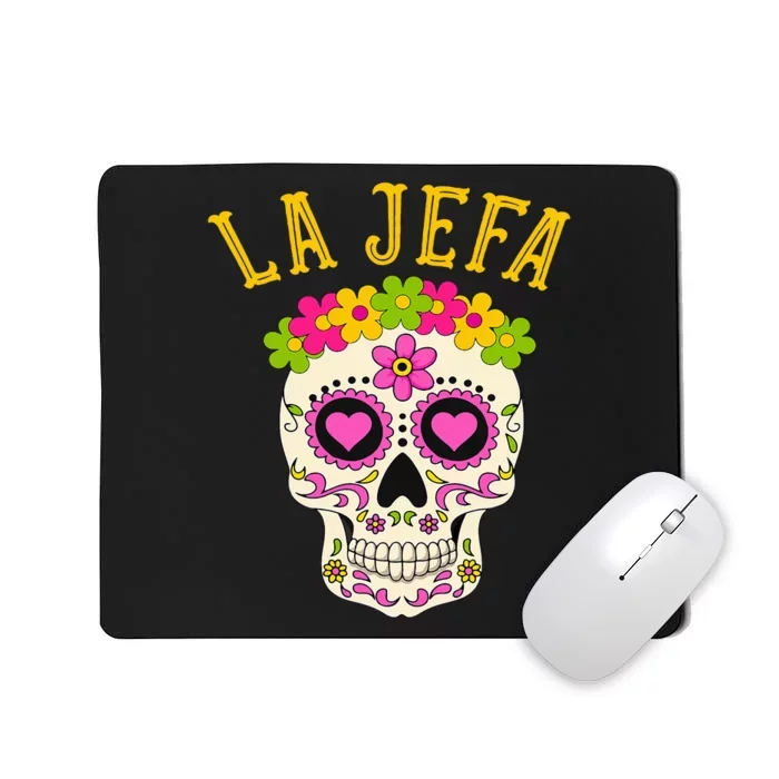 La Jefa Sugar Skull Dia De Los Muertos Costume Mousepad