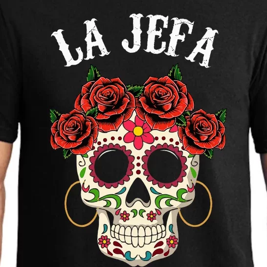 La Jefa Sugar Skull Mexican Dia De Los Muertos Dead Pajama Set