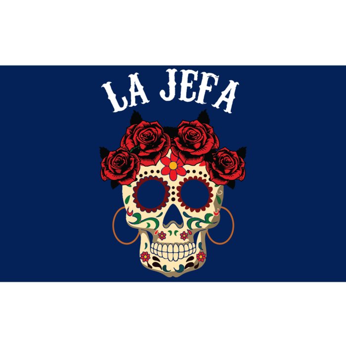 La Jefa Sugar Skull Mexican Dia De Los Muertos Dead Bumper Sticker