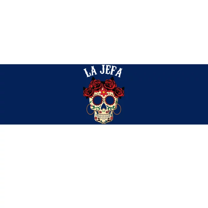 La Jefa Sugar Skull Mexican Dia De Los Muertos Dead Bumper Sticker