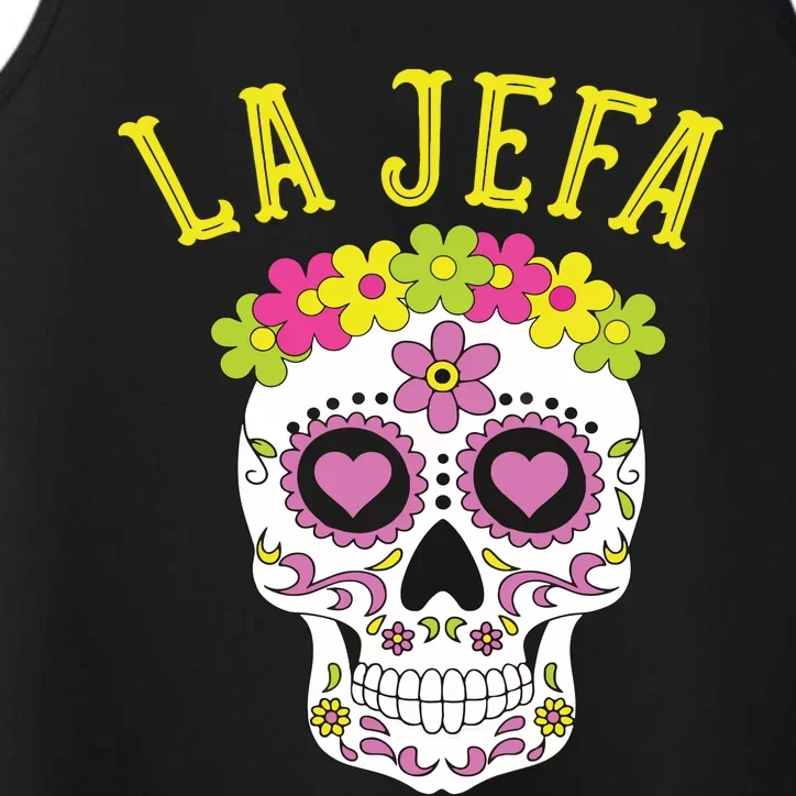 La Jefa Sugar Skull Dia De Los Muertos Costume Performance Tank