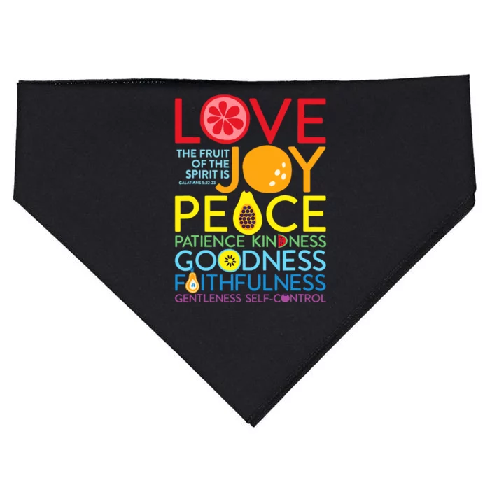 Love Joy The Fruit Of The Spirit Is Galatians USA-Made Doggie Bandana