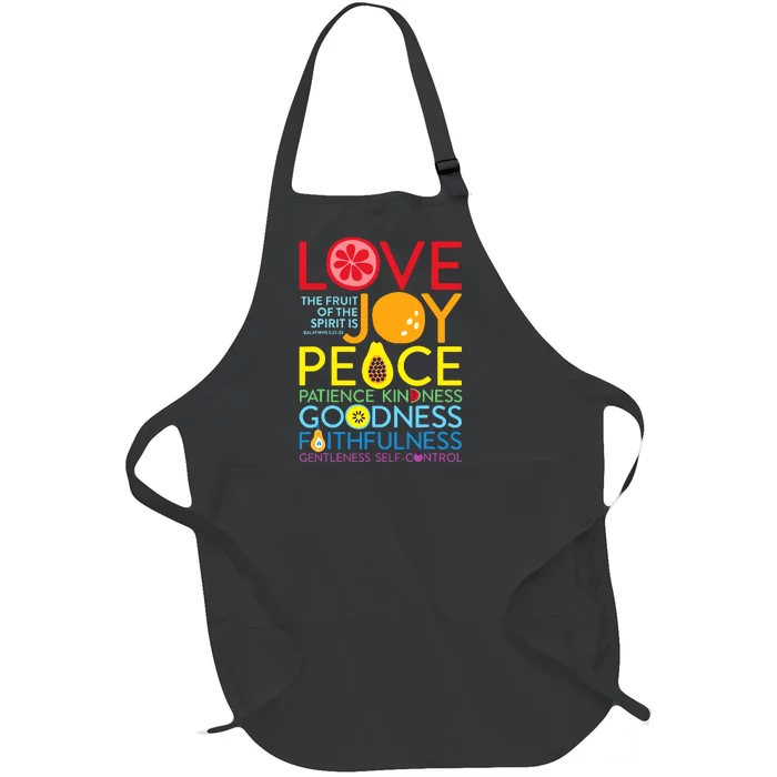 Love Joy The Fruit Of The Spirit Is Galatians Full-Length Apron With Pocket