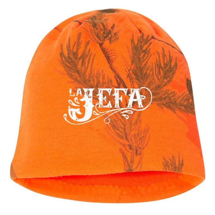 La Jefa The Boss In Spanish Funny Mexican Quote Kati - Camo Knit Beanie