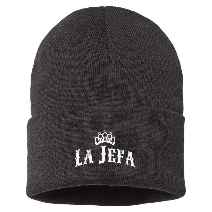 La Jefa The Boss Woman Spanish Pride Sustainable Knit Beanie