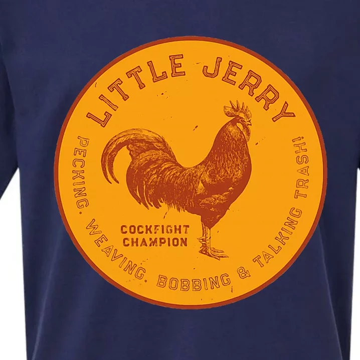 Little Jerry The Rooster Cockfight Champion Sueded Cloud Jersey T-Shirt