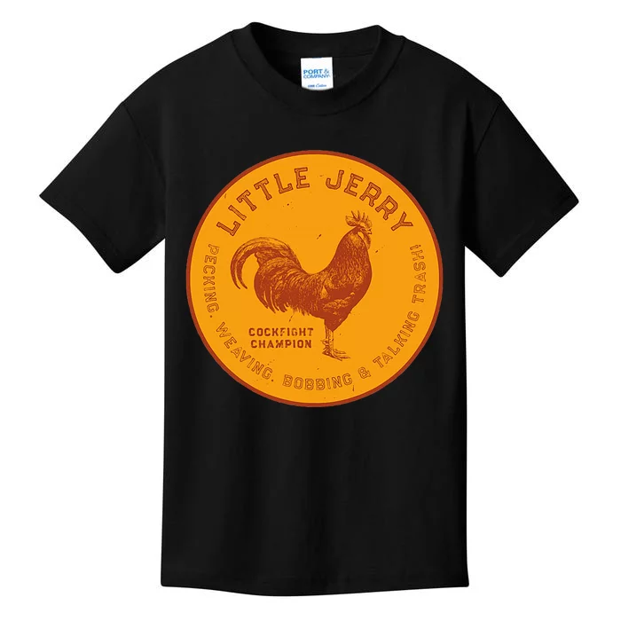 Little Jerry The Rooster Cockfight Champion Kids T-Shirt