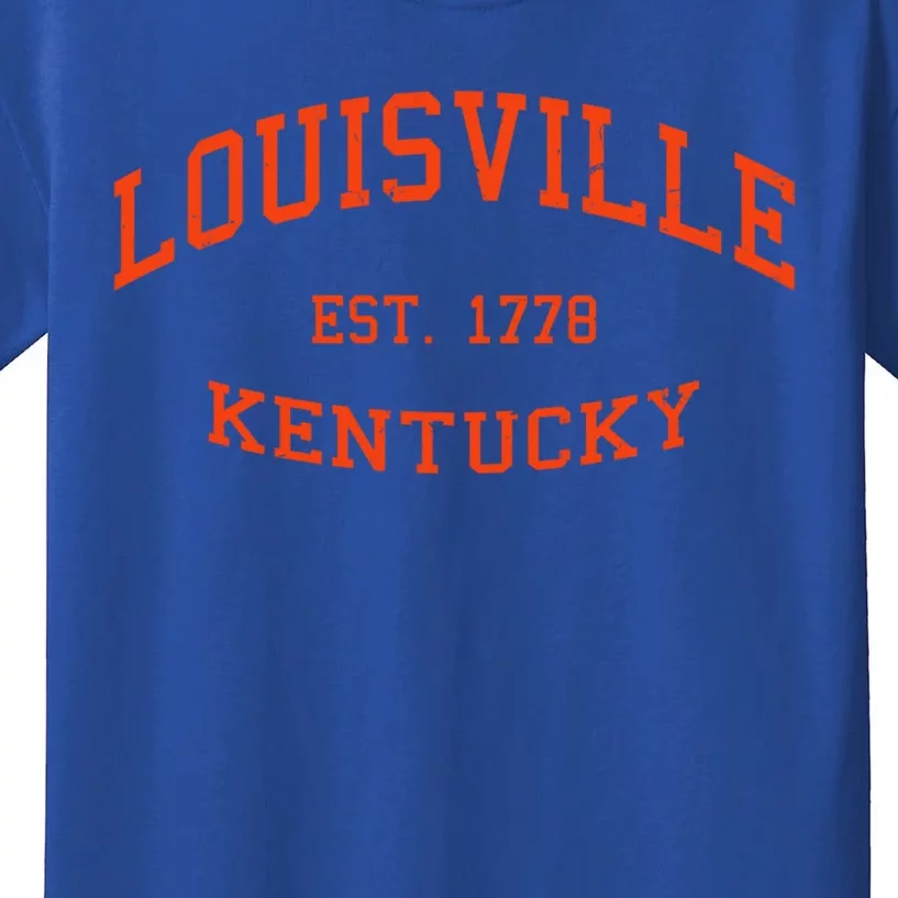 Louisville Kentucky 1778 Patriotic Ky Patriotism Derby City Gift Kids T-Shirt