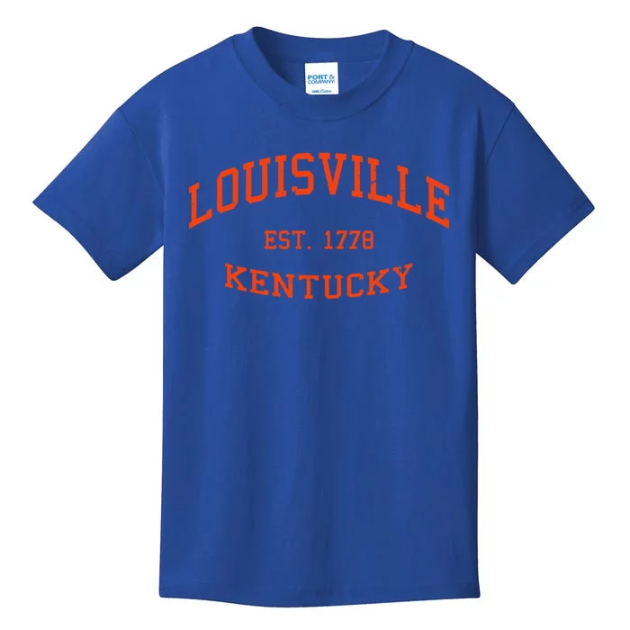 Louisville Kentucky 1778 Patriotic Ky Patriotism Derby City Gift Kids T-Shirt