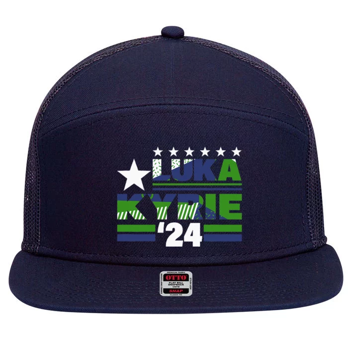 Luka Kyrie 24 For President Kyrie First Name 7 Panel Mesh Trucker Snapback Hat