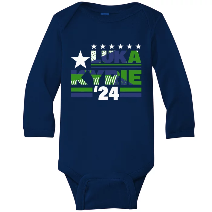 Luka Kyrie 24 For President Kyrie First Name Baby Long Sleeve Bodysuit