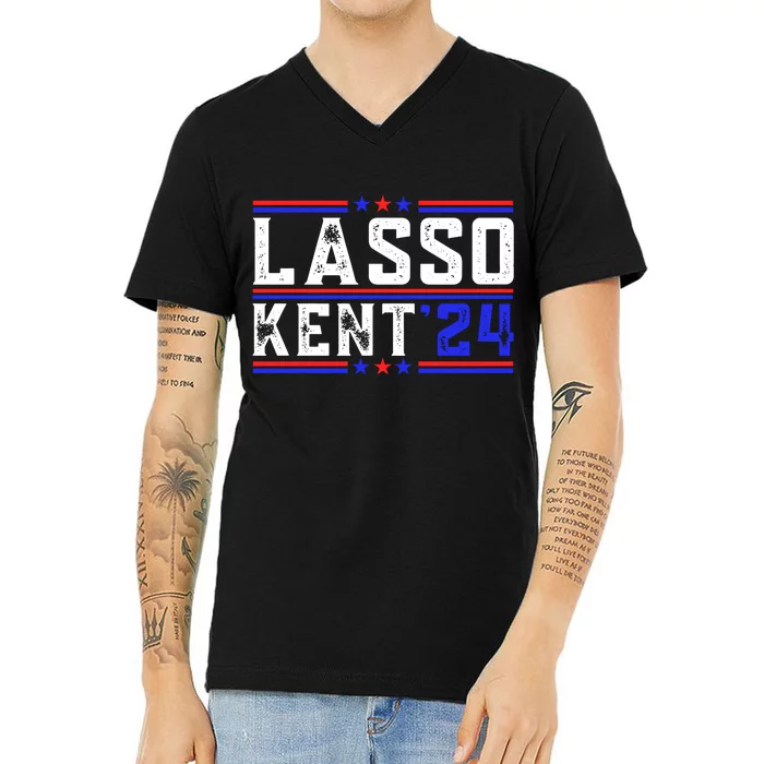 Lasso Kent 24 Funny Sports V-Neck T-Shirt