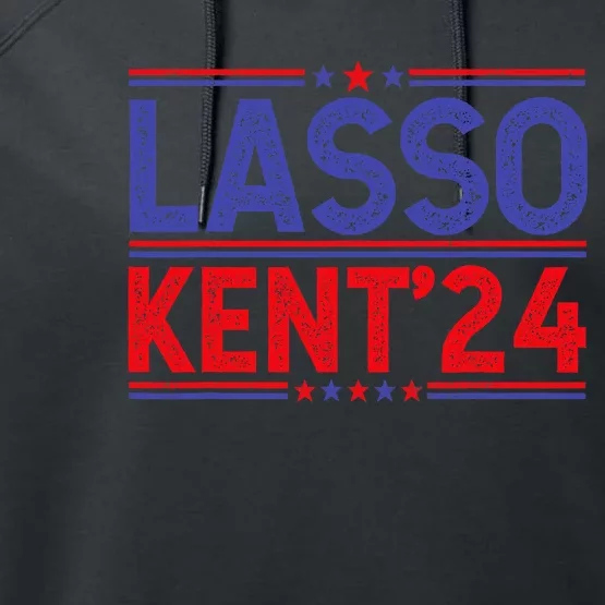 Lasso Kent 24 Funny Usa Flag Sports 4th Of July Election Performance Fleece Hoodie